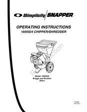 Snapper Snapper 165924 Operating Instructions Manual
