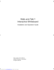 Touchboards Walk-and-Talk Installation And Operation Manual
