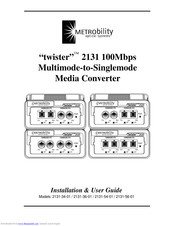 METRObility Optical Systems twister 2131-34-01 Installation & User Manual