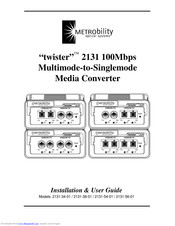 METRObility Optical Systems twister 2131-56-01 Installation & User Manual