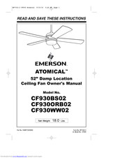 Emerson ATOMICAL CF930ORB02 Owner's Manual