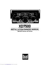 Dual XD7500 Installation & Owner's Manual