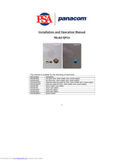 Panacom Q916 Installation And Operation Manual