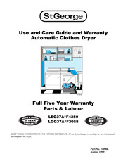 St George LEG37A*F4350 Use And Care Manual