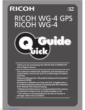 Ricoh WG-4 Quick Manual
