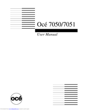 Oce 7051 User Manual