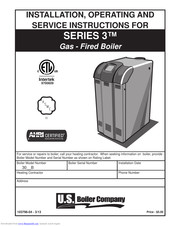 U.S. Boiler Company 306B Installation, Operating And Service Instructions