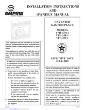 Empire Comfort Systems VFH-33M-1 Installation Instructions And Owner's Manual