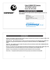 Commax DRC-40CS Use And Care Manual