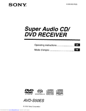 Sony AVD-SSOES Operating Instructions Manual