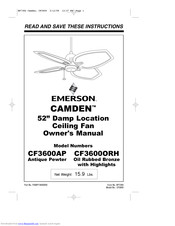 Emerson CAMDEN CF3600AP Owner's Manual