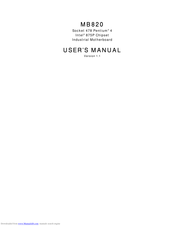 IBASE Technology MB820 User Manual