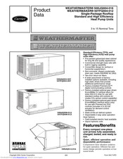 Carrier WEATHERMASTER 50HJQ004-016 Product Data