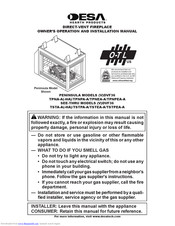 Desa TSTA-HA Owner's Operation And Installation Manual