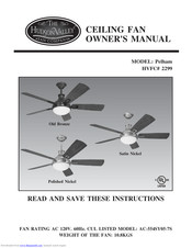 Hudson Valley Pelham HVFC# 2299 Owner's Manual