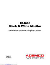 ADEMCO AMM12 Installation And Operating Instructions Manual