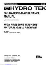 Hydro Tek NATURAL GAS HEAT LINK SERIES Operation & Maintenance Manual
