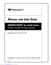 Williams Sound Portable FM Listening System TGS 173 Manual And User Manual