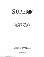 Supermicro P4SCA User Manual
