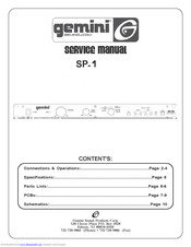 Gemini SP-1 Service Manual