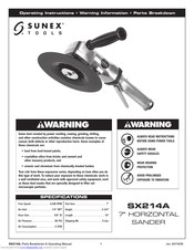 Sunex Tools SX214A Operating Manual