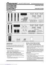 Pioneer S-FCR3700 Operating Manual