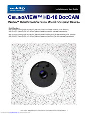 Vaddio CeilingVIEW HD-18 DocCAM Installation And User Manual