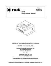 NAT LD08 Installation And Operation Manual