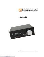 Lehmannaudio StudioCube User Manual
