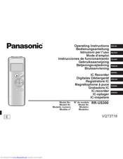 Panasonic RR-US300 Manuals | ManualsLib