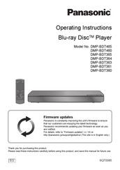 Panasonic DMP-BDT363 Operating Instructions Manual