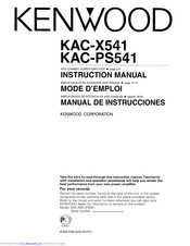 Kenwood KAC-PS541 Instruction Manual