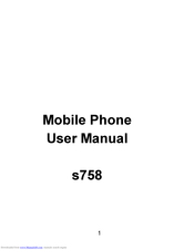 SMTX s758 User Manual
