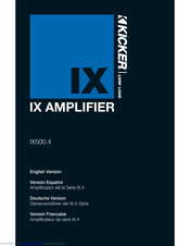 Kicker IX 1 Series Owner's Manual