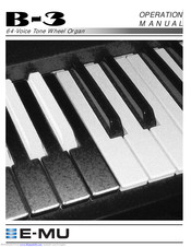E-Mu B-3 Operation Manual