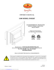 Osburn 1100 MODEL INSERT Owner's Manual