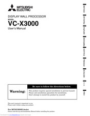 Mitsubishi Electric VC-X3000 User Manual