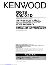 Kenwood Xr 1s 1500w Reference Fit Mono Digital Power Amplifier Manuals Manualslib