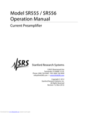SRS Labs SR556 Operation Manual