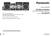 Panasonic SA-AKX75 Owner's Manual