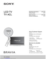 Sony Bravia KDL-55W802A Operating Instructions Manual