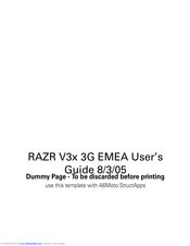 Motorola RAZR V3x User Manual