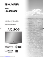 Sharp Aquos LC-40L500X Manuals | ManualsLib