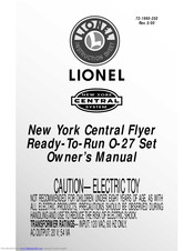 Lionel New York Central FlyerReady-To-Run O-27 Set Owner's Manual