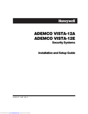 Honeywell ADEMCO VISTA-12A Installation And Setup Manual