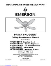 Emerson PRIMA SNUGGER CF905VNB00 Owner's Manual