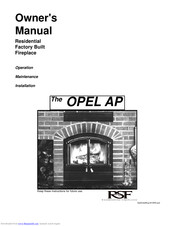 Rsf Woodburning Fireplaces OPEL AP Owner's Manual