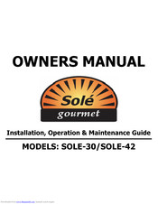 Sole Gourmet SOLE-42 Owner's Manual