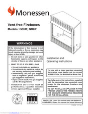 Monessen Hearth GCUF Series Installation And Operating Instructions Manual