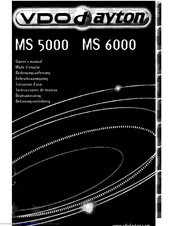VDO MS 5000 - Owner's Manual